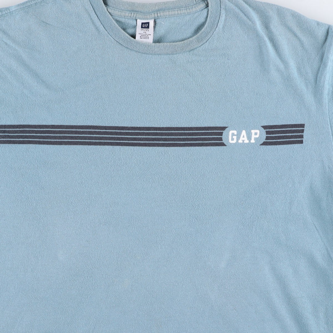 90'S GAP Short-Sleeve Logo T-Shirt, Men's Size XL (Equivalent), Vintage cotton Blue type light blue Vintage Second Hand