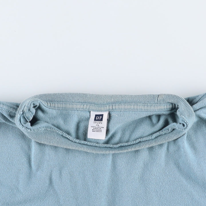 90'S GAP Short-Sleeve Logo T-Shirt, Men's Size XL (Equivalent), Vintage cotton Blue type light blue Vintage Second Hand