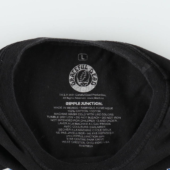 GRATEFUL DEAD DEAD BEAR Band T-shirt (Men's size L equivalent) cotton black type Vintage Second Hand