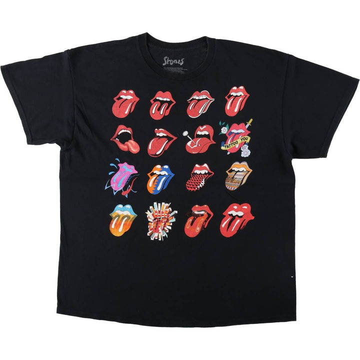 The Rolling Stones Band T-shirt, Men's XL cotton black type Vintage Second Hand