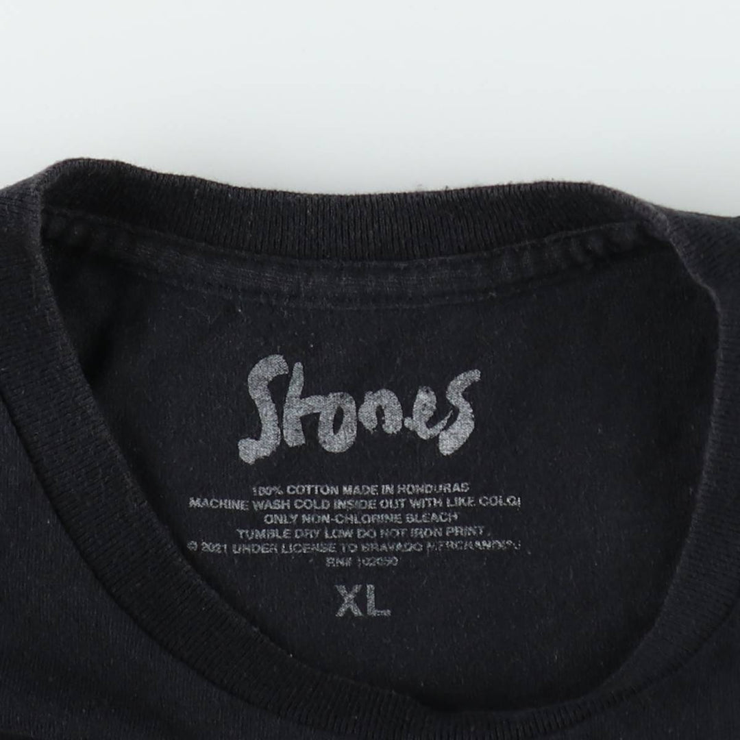 The Rolling Stones Band T-shirt, Men's XL cotton black type Vintage Second Hand