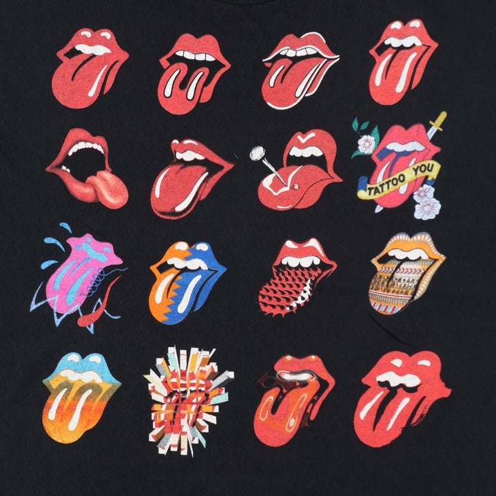 The Rolling Stones Band T-shirt, Men's XL cotton black type Vintage Second Hand
