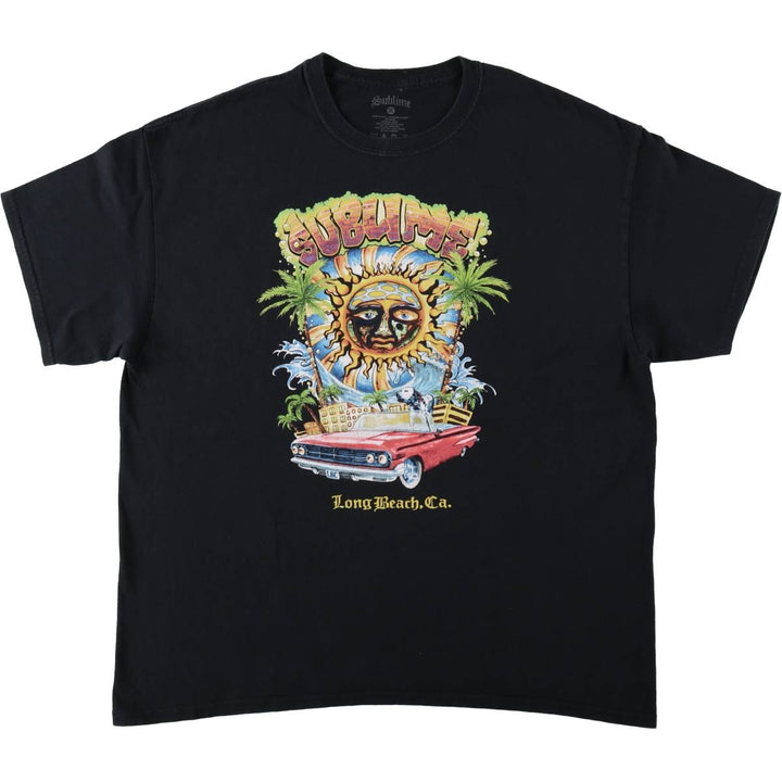 SUBLIME Band T-shirt, Men's XL size cotton black type Vintage Second Hand