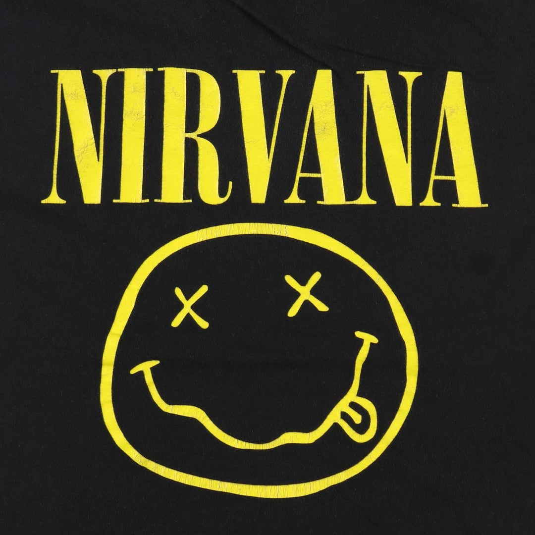 NIRVANA Nirvana Band T-shirt, Band T, Men's M size cotton black type Vintage Second Hand