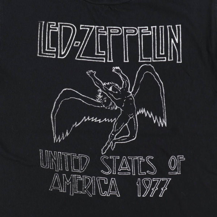 LED ZEPPELIN Led Zeppelin Band T-shirt Band T Men's M size cotton black type Vintage Second Hand