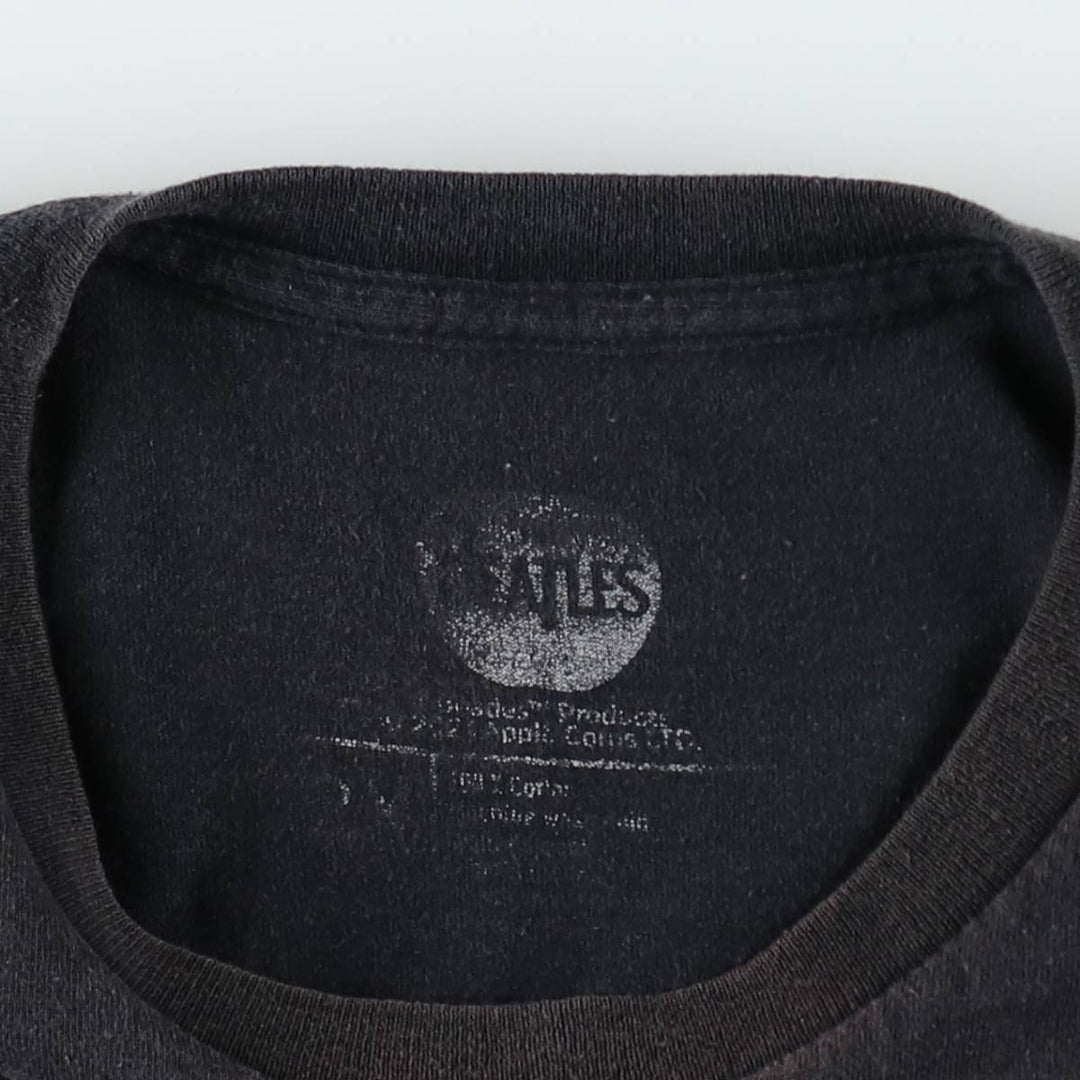 THE BEATLES Band T-shirt, Band T, Men's XXL cotton black type Vintage Second Hand