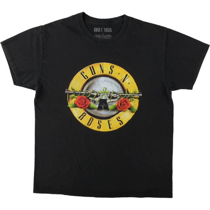 GUNS N' ROSES Guns N' Roses Band T-shirt Band T Men's L size cotton black type Vintage Second Hand