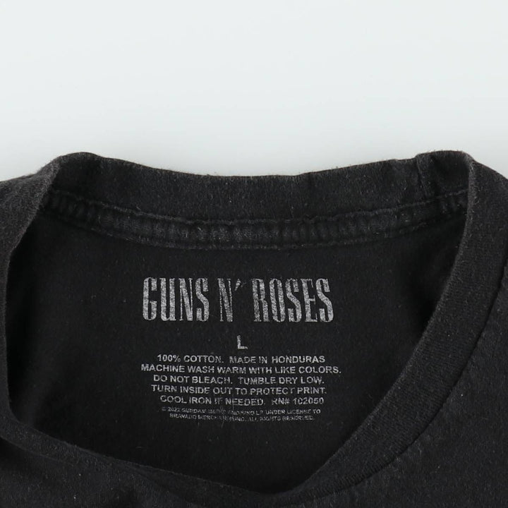 GUNS N' ROSES Guns N' Roses Band T-shirt Band T Men's L size cotton black type Vintage Second Hand