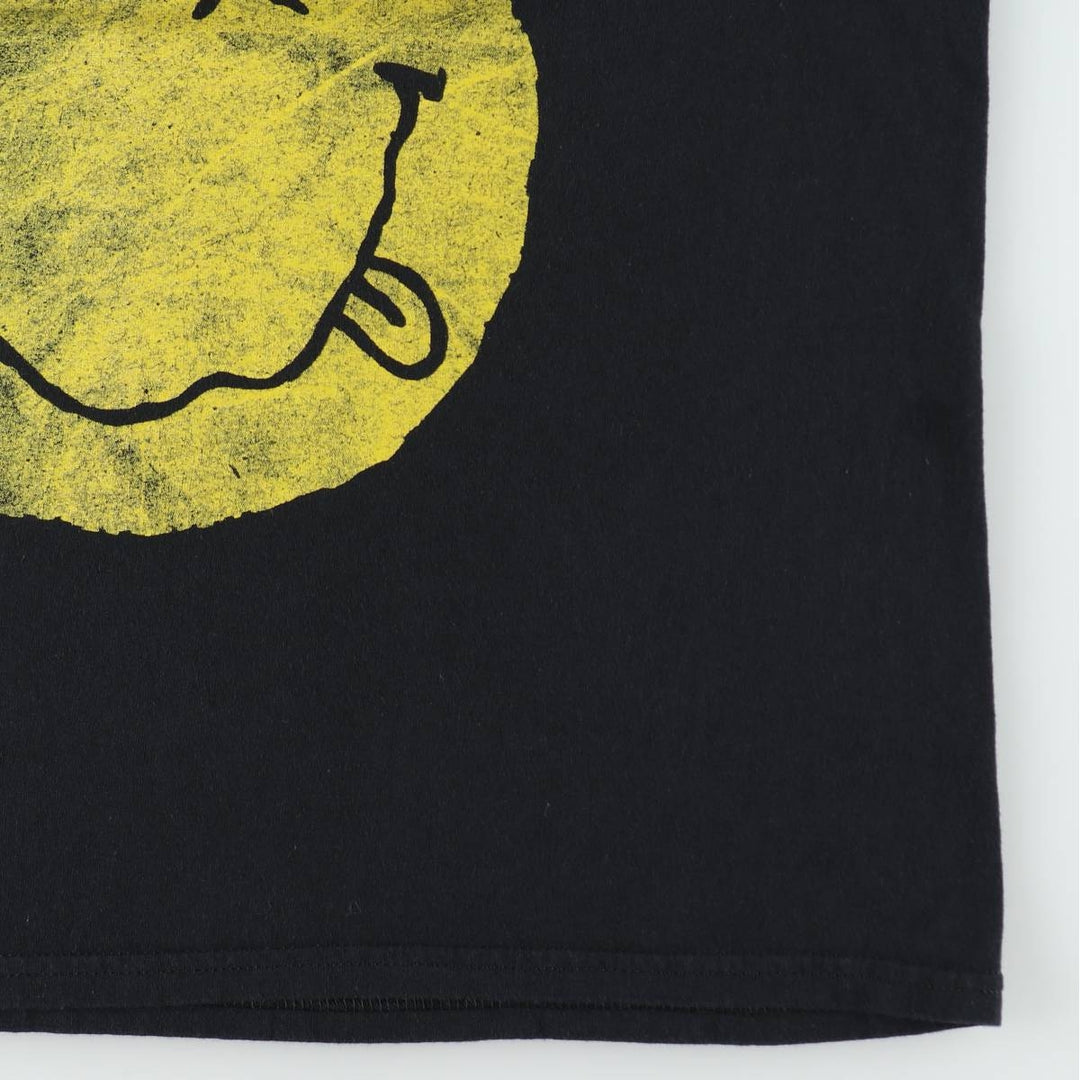 NIRVANA Nirvana Band T-shirt, Band T, Men's L size cotton black type Vintage Second Hand