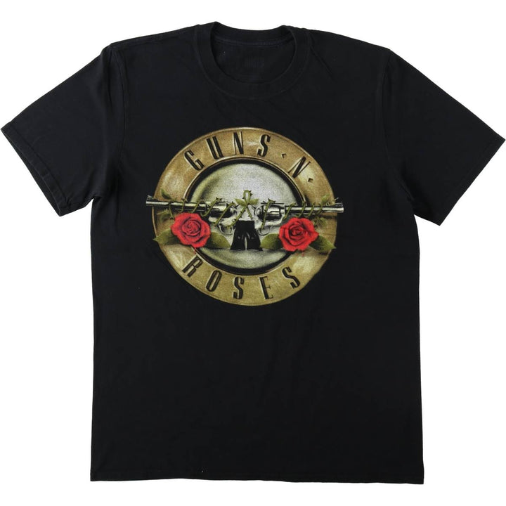 GUNS N' ROSES Guns N' Roses Band T-shirt Band Tee Men's M size cotton black type Vintage Second Hand