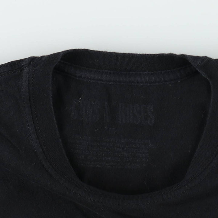 GUNS N' ROSES Guns N' Roses Band T-shirt Band Tee Men's M size cotton black type Vintage Second Hand