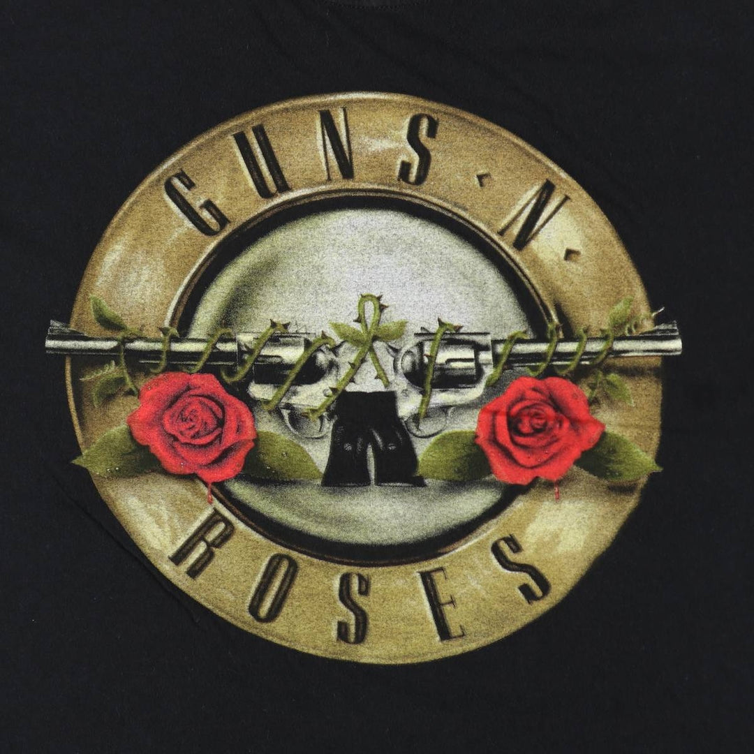 GUNS N' ROSES Guns N' Roses Band T-shirt Band Tee Men's M size cotton black type Vintage Second Hand