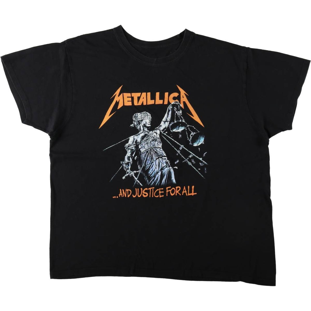 METALLICA Metallica Band T-shirt Band T Men's XL size unclear black type Vintage Second Hand