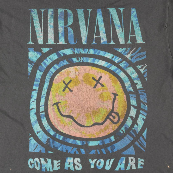 NIRVANA Nirvana Band T-shirt, Band T, Men's XL size cotton Charcoal Vintage Second Hand