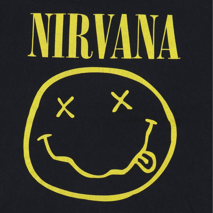 NIRVANA Nirvana Band T-shirt, Band T, Men's XL size unclear black type Vintage Second Hand