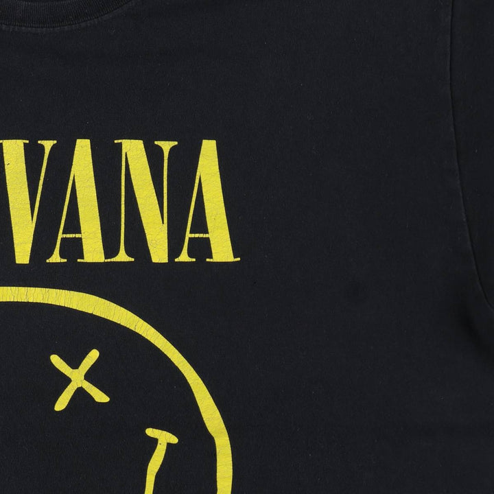 NIRVANA Nirvana Band T-shirt, Band T, Men's XL size unclear black type Vintage Second Hand