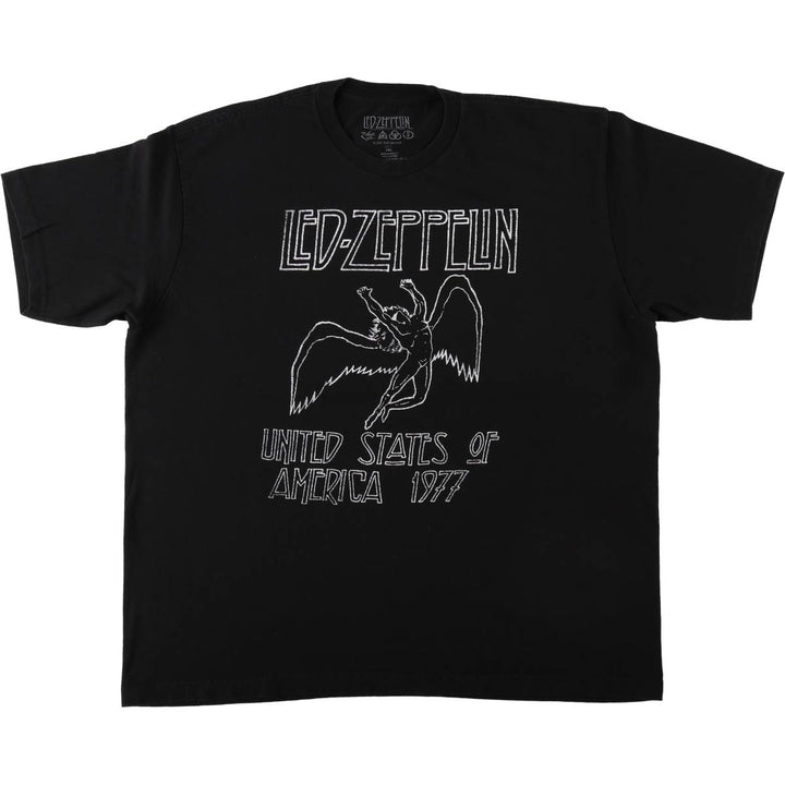 LED ZEPPELIN Led Zeppelin Band T-shirt Band T Men's XXL cotton black type Vintage Second Hand