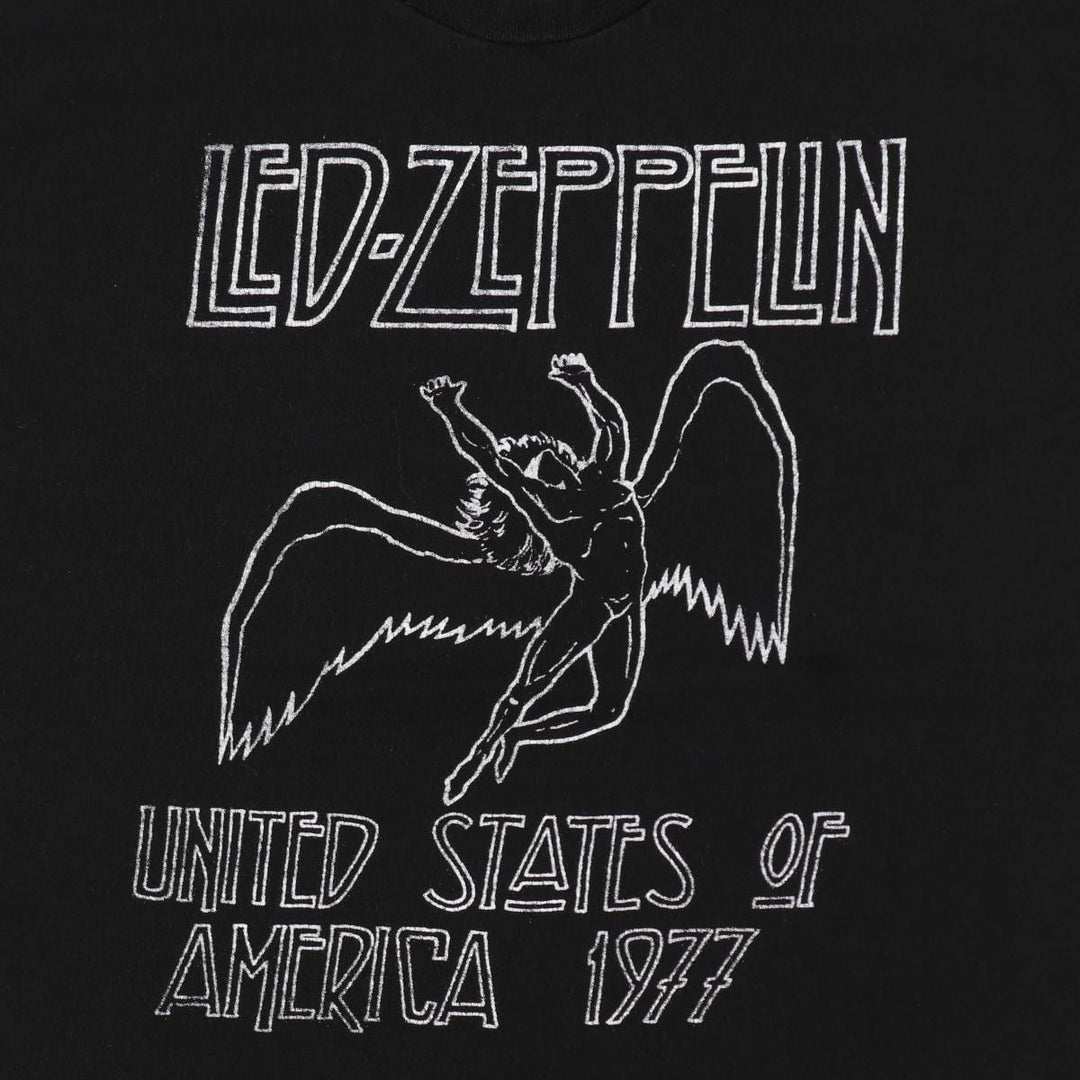 LED ZEPPELIN Led Zeppelin Band T-shirt Band T Men's XXL cotton black type Vintage Second Hand