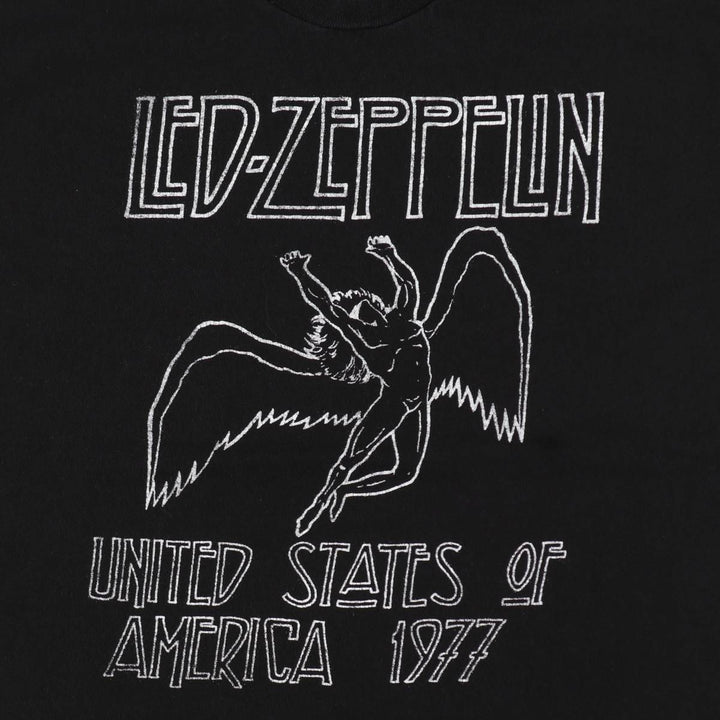 LED ZEPPELIN Led Zeppelin Band T-shirt Band T Men's XXL cotton black type Vintage Second Hand