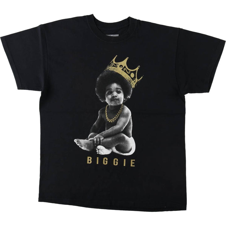 THE NOTORIOUS BIG Notorious BIG Rap T-shirt Rap T Men's M size cotton black type Vintage Second Hand