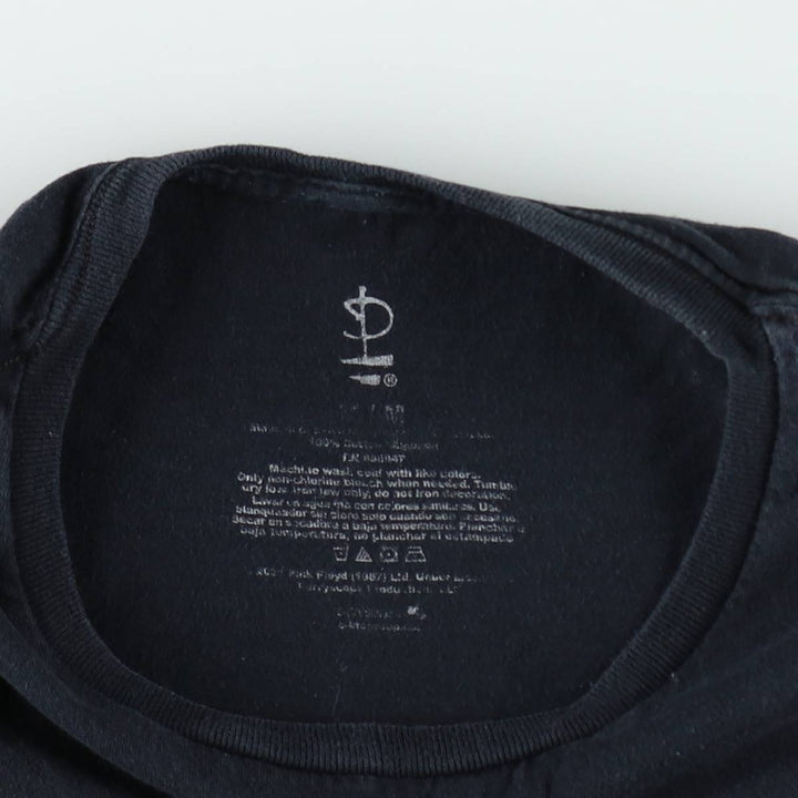 PINK FLOYD Pink Floyd Band T-shirt Band T Men's M size cotton black type Vintage Second Hand