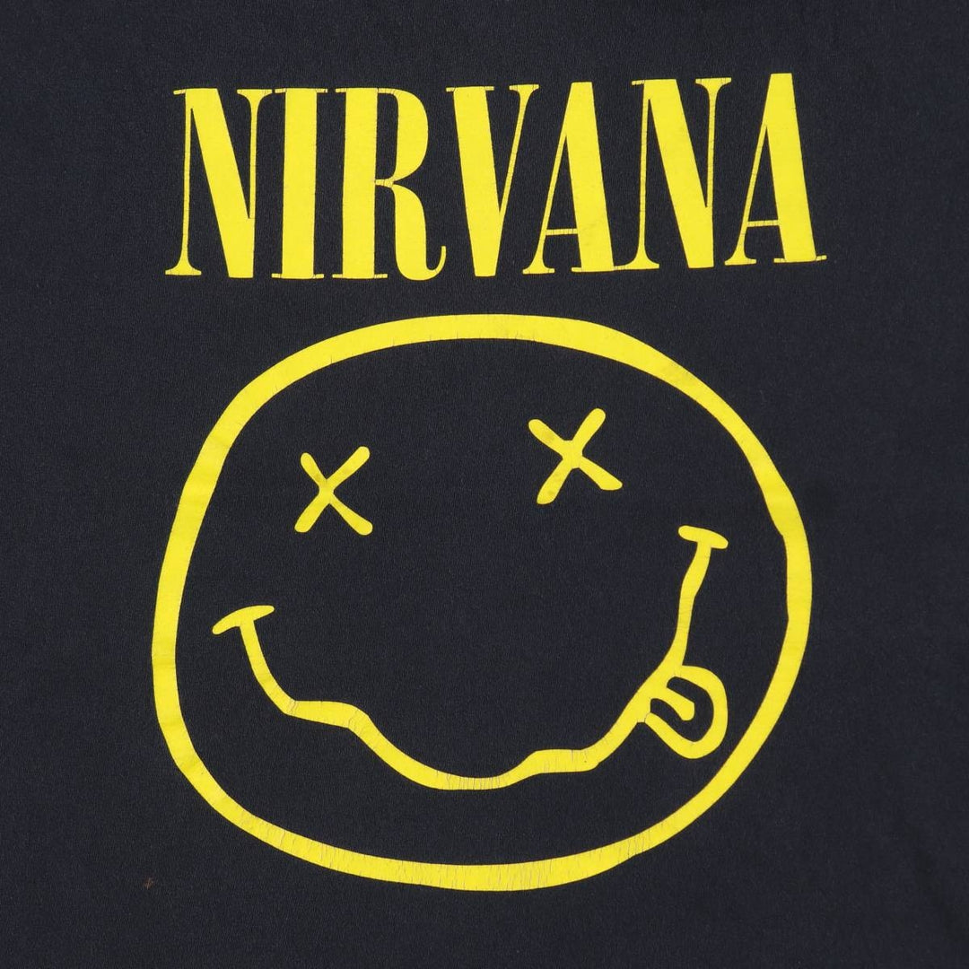 NIRVANA Nirvana Band T-shirt, Band T, Men's XL size cotton black type Vintage Second Hand