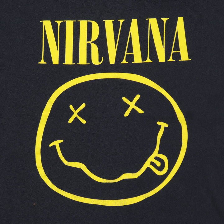 NIRVANA Nirvana Band T-shirt, Band T, Men's XL size cotton black type Vintage Second Hand