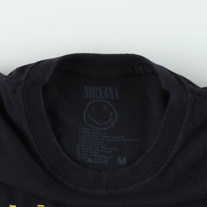 NIRVANA Nirvana Band T-shirt, Band T, Men's M size cotton black type Vintage Second Hand