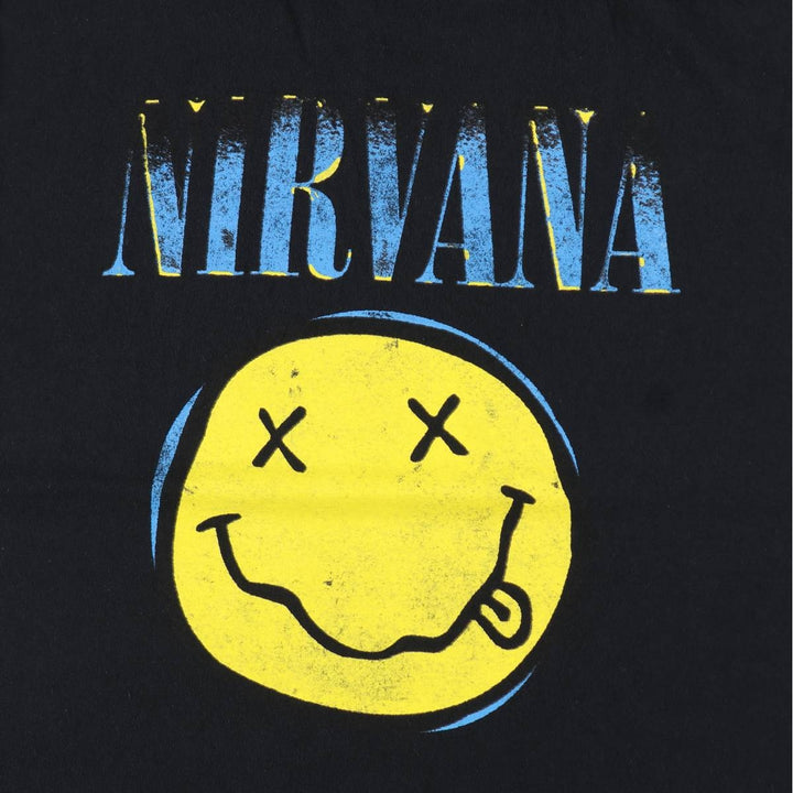 NIRVANA Nirvana Band T-shirt, Band T, Men's M size cotton black type Vintage Second Hand
