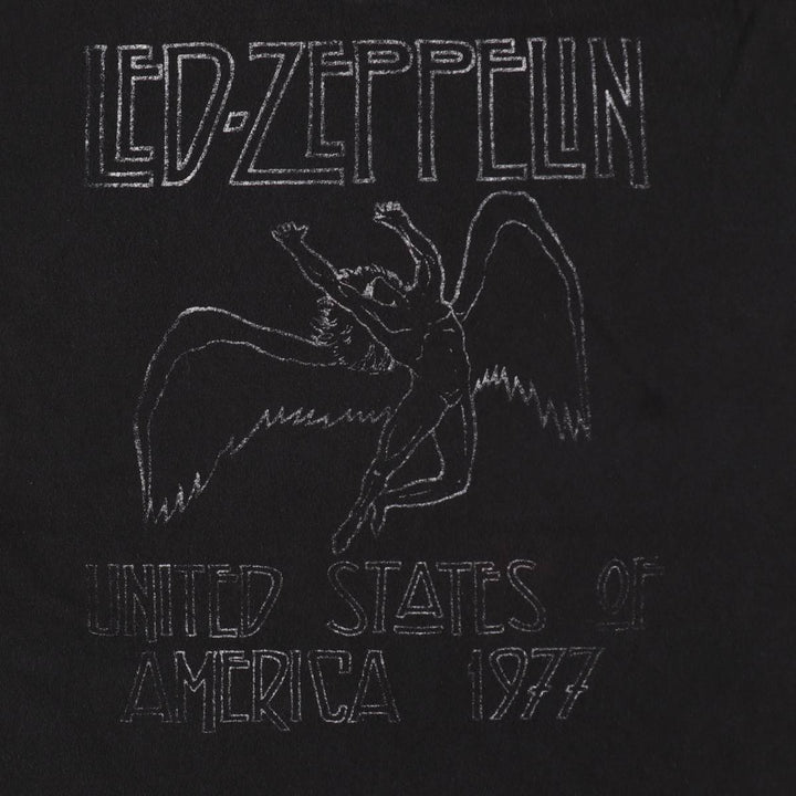 LED ZEPPELIN Led Zeppelin Band T-shirt Band T Men's L size cotton black type Vintage Second Hand
