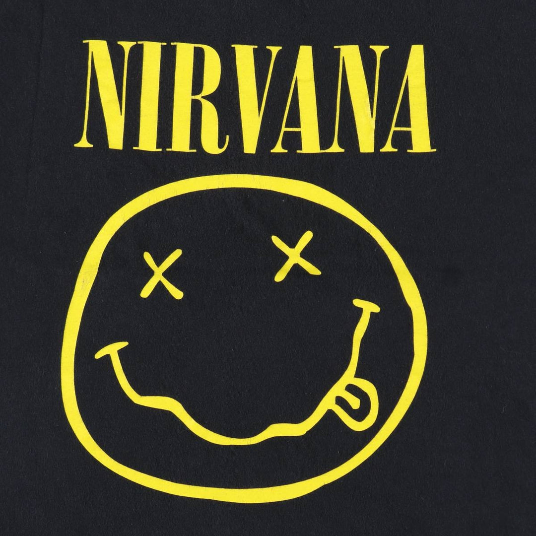 NIRVANA Nirvana Band T-shirt, Band T, Men's XL size cotton black type Vintage Second Hand