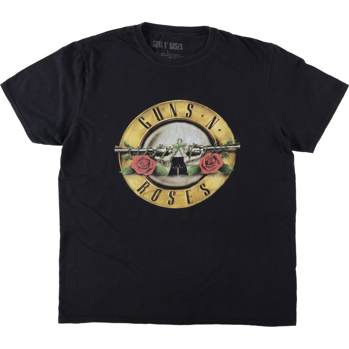 GUNS N' ROSES Guns N' Roses Band T-shirt Band T Men's L size cotton black type Vintage Second Hand