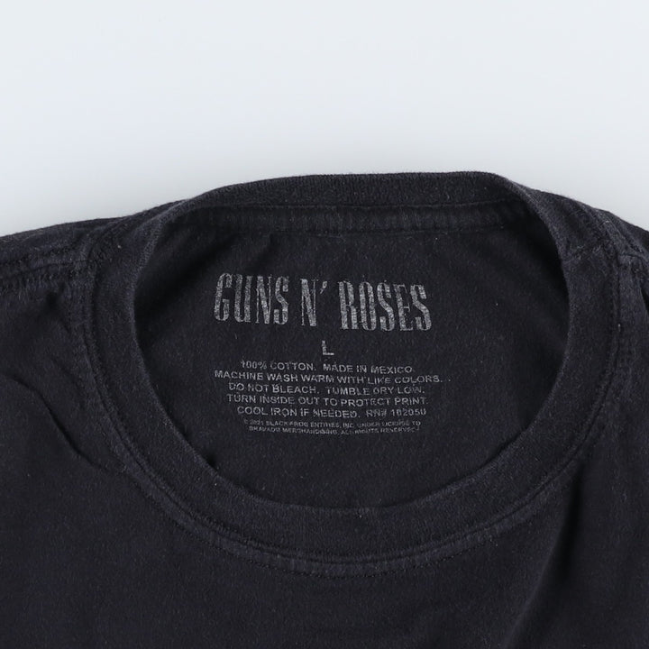 GUNS N' ROSES Guns N' Roses Band T-shirt Band T Men's L size cotton black type Vintage Second Hand