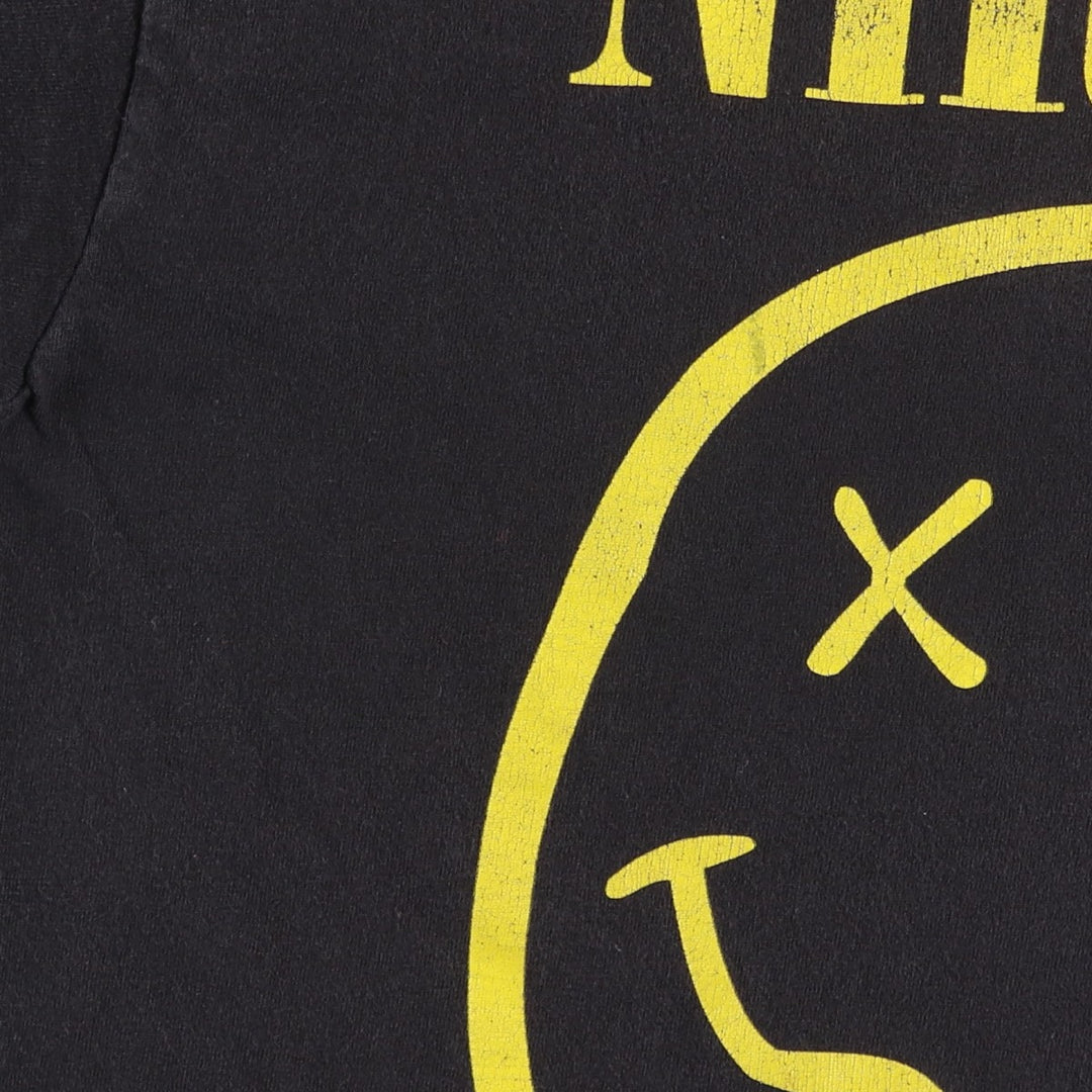 NIRVANA Nirvana Band T-shirt, Band T, Men's M size cotton black type Vintage Second Hand