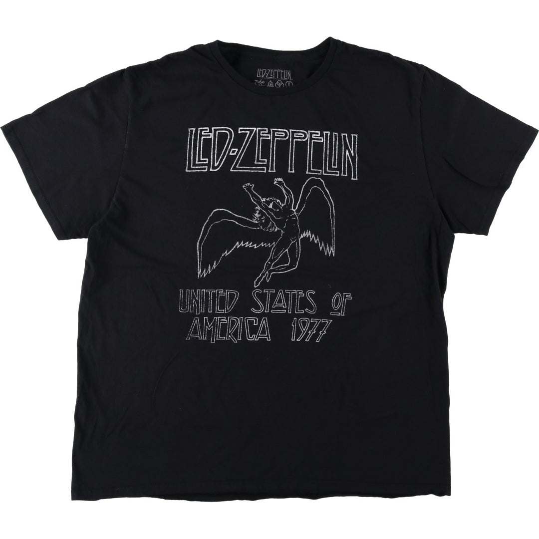 LED ZEPPELIN Led Zeppelin Band T-shirt Band T Men's XL cotton black type Vintage Second Hand