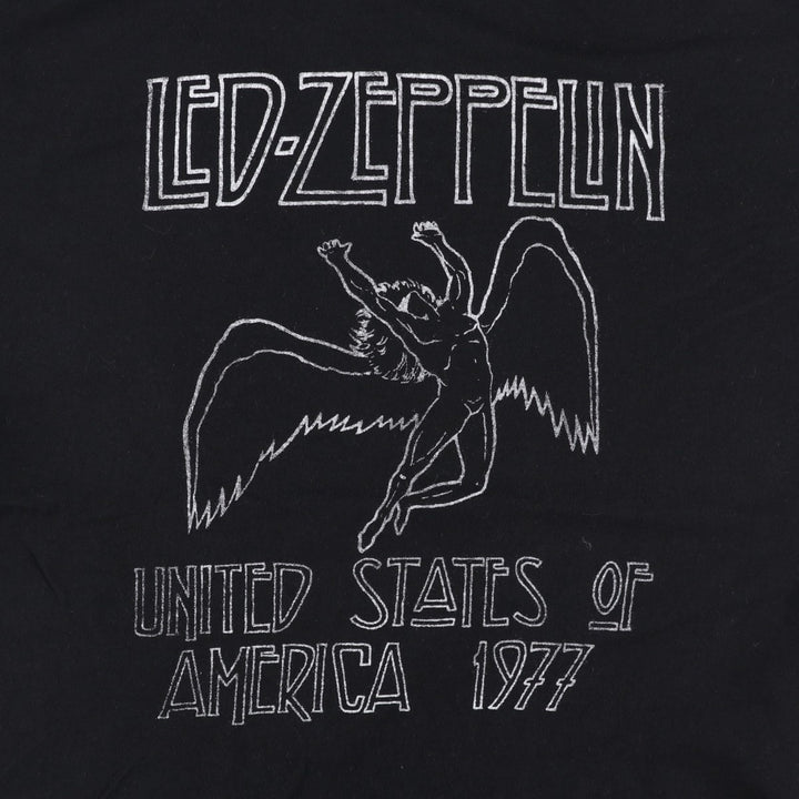 LED ZEPPELIN Led Zeppelin Band T-shirt Band T Men's XL cotton black type Vintage Second Hand