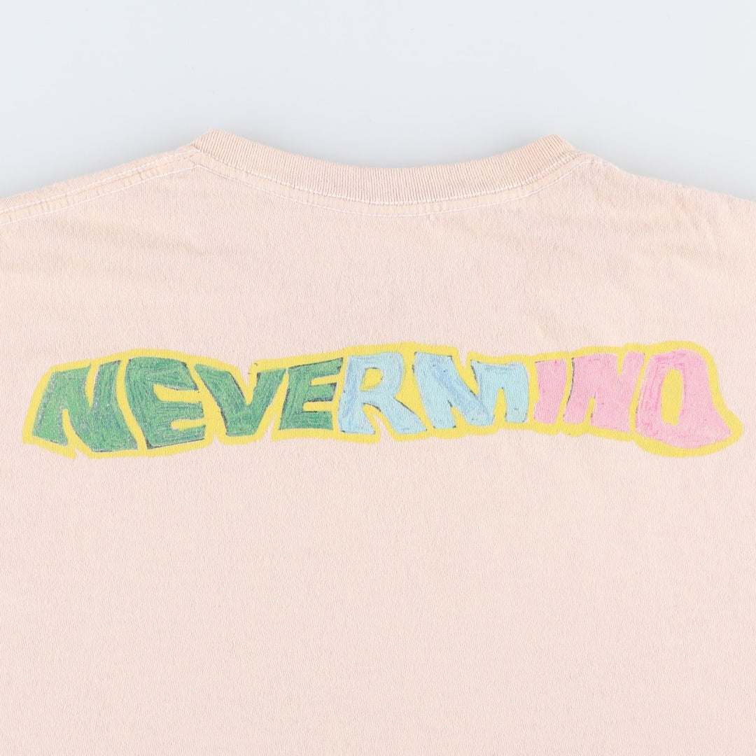 NIRVANA Nirvana Band T-shirt, Band T, Men's L size cotton Beige type Vintage Second Hand