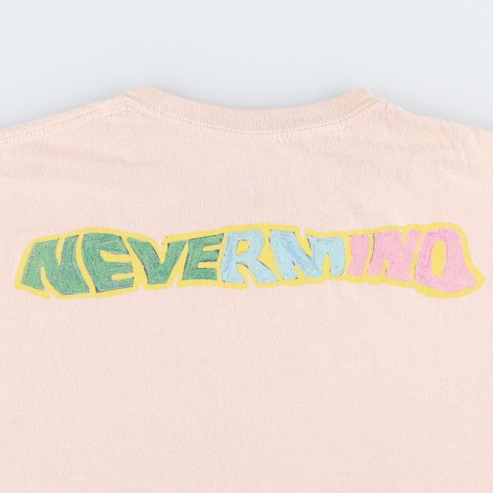 NIRVANA Nirvana Band T-shirt, Band T, Men's L size cotton Beige type Vintage Second Hand