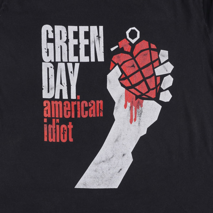GREEN DAY Green Day Band T-shirt Band T Men's XL size unclear black type Vintage Second Hand