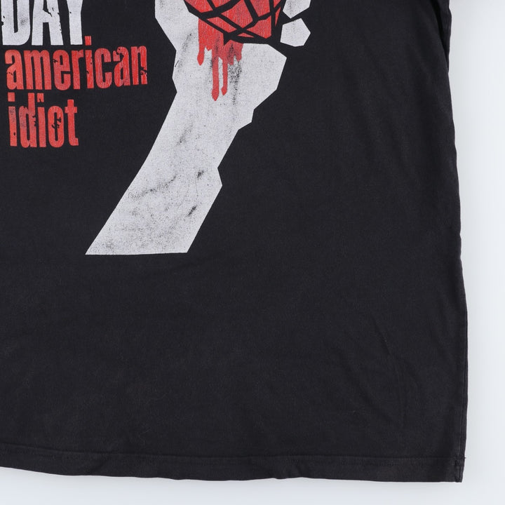 GREEN DAY Green Day Band T-shirt Band T Men's XL size unclear black type Vintage Second Hand