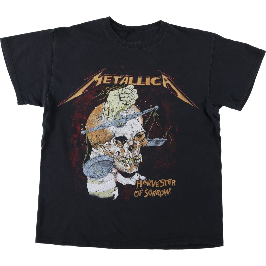 METALLICA Metallica Band T-shirt Band T Men's M size cotton black type Vintage Second Hand