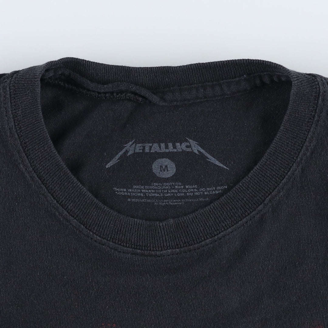METALLICA Metallica Band T-shirt Band T Men's M size cotton black type Vintage Second Hand