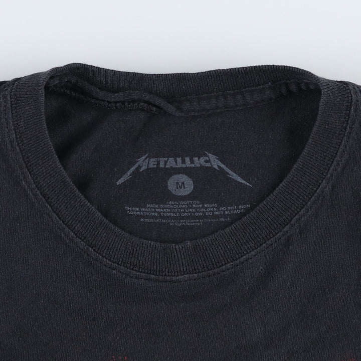 METALLICA Metallica Band T-shirt Band T Men's M size cotton black type Vintage Second Hand