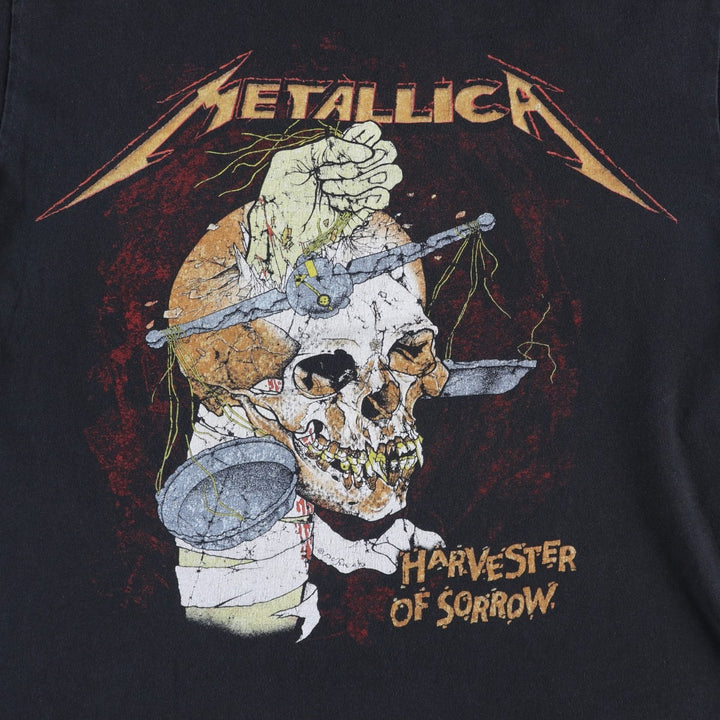 METALLICA Metallica Band T-shirt Band T Men's M size cotton black type Vintage Second Hand