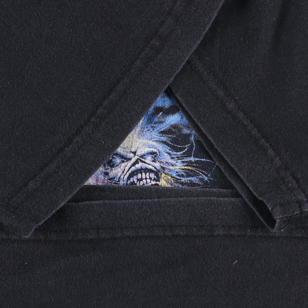 IRON MAIDEN Iron Maiden Band T-shirt Band T Men's M size unclear black type Vintage Second Hand