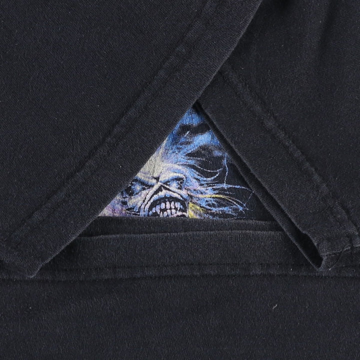IRON MAIDEN Iron Maiden Band T-shirt Band T Men's M size unclear black type Vintage Second Hand