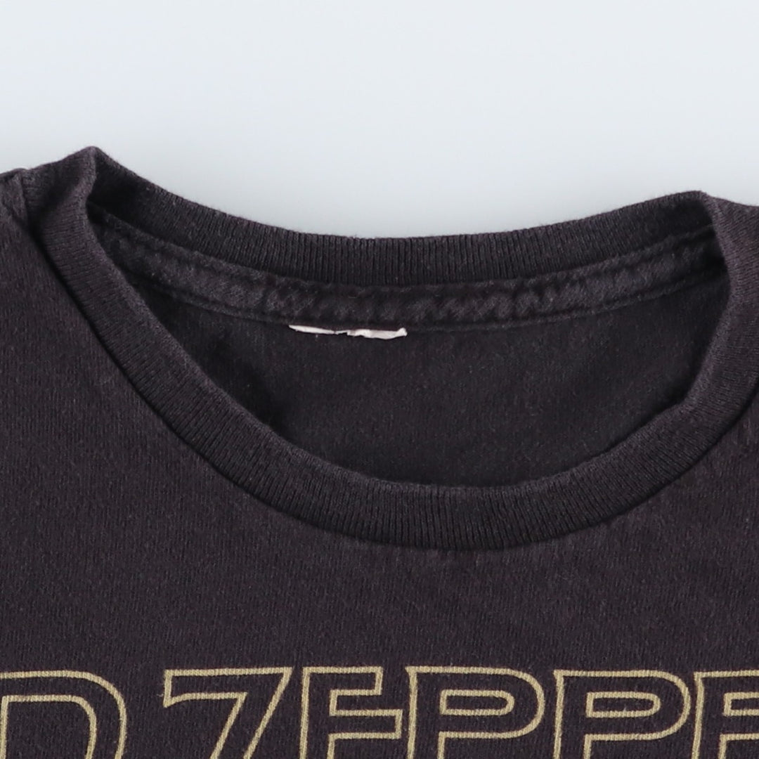 LED ZEPPELIN Led Zeppelin Band T-shirt Band T Men's M size unclear Charcoal Vintage Second Hand
