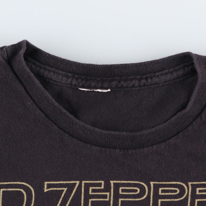LED ZEPPELIN Led Zeppelin Band T-shirt Band T Men's M size unclear Charcoal Vintage Second Hand