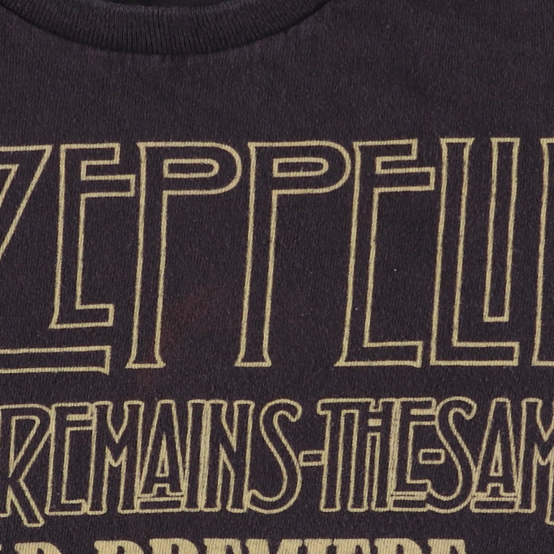 LED ZEPPELIN Led Zeppelin Band T-shirt Band T Men's M size unclear Charcoal Vintage Second Hand