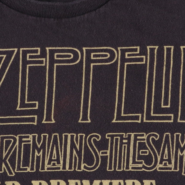 LED ZEPPELIN Led Zeppelin Band T-shirt Band T Men's M size unclear Charcoal Vintage Second Hand